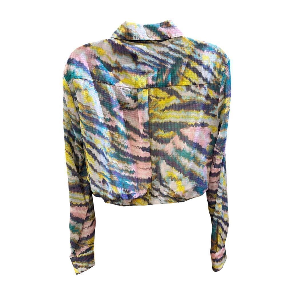 Le Superbe Sunset Tower Twist Front Blouse NWT Size 8